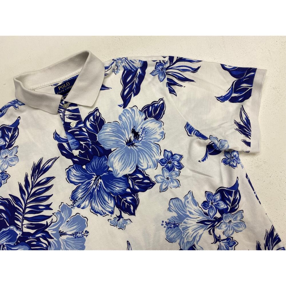 Men Polo Ralph Lauren Custom Slim Fit Hawaiian floral cotton shirt XL